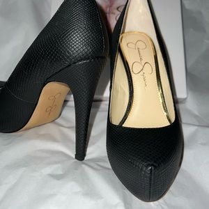 Jessica Simpson Parisah Snake Embossed Platform Pumps